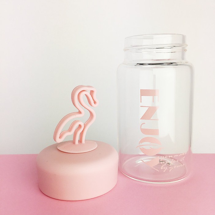 Бутылка &quot;Enjoy&quot; фламинго pink 