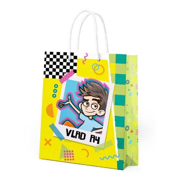 Пакет подарочный XXL 33.5*40.6*15.5см "Влад А4", оранжевый с голубым 