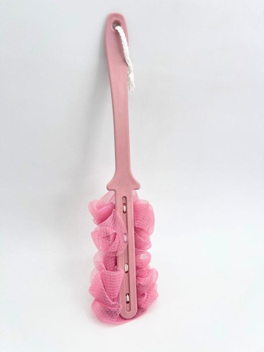 Мочалка для тела с ручкой &quot;Foam cloud&quot;, pink 