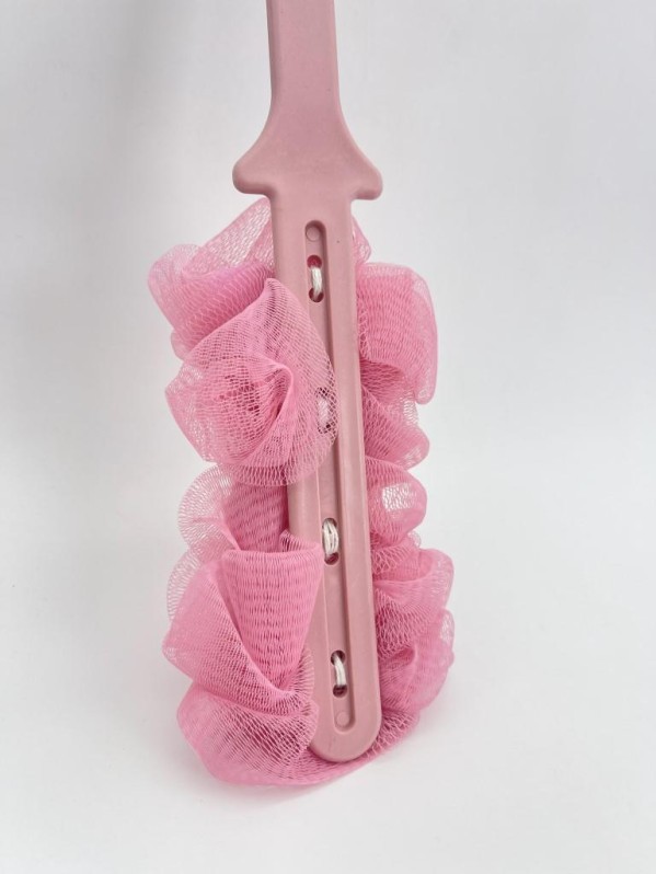 Мочалка для тела с ручкой "Foam cloud", pink