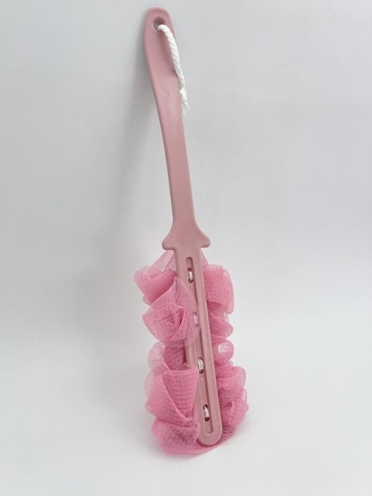 Мочалка для тела с ручкой &quot;Foam cloud&quot;, pink 
