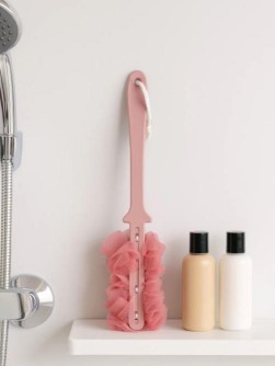 Мочалка для тела с ручкой "Foam cloud", pink