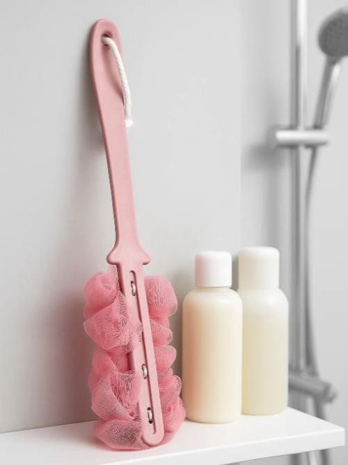 Мочалка для тела с ручкой "Foam cloud", pink