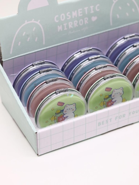 Набор зеркал «Сute kitten» шоу-бокс 12 шт. (4 цвета) 