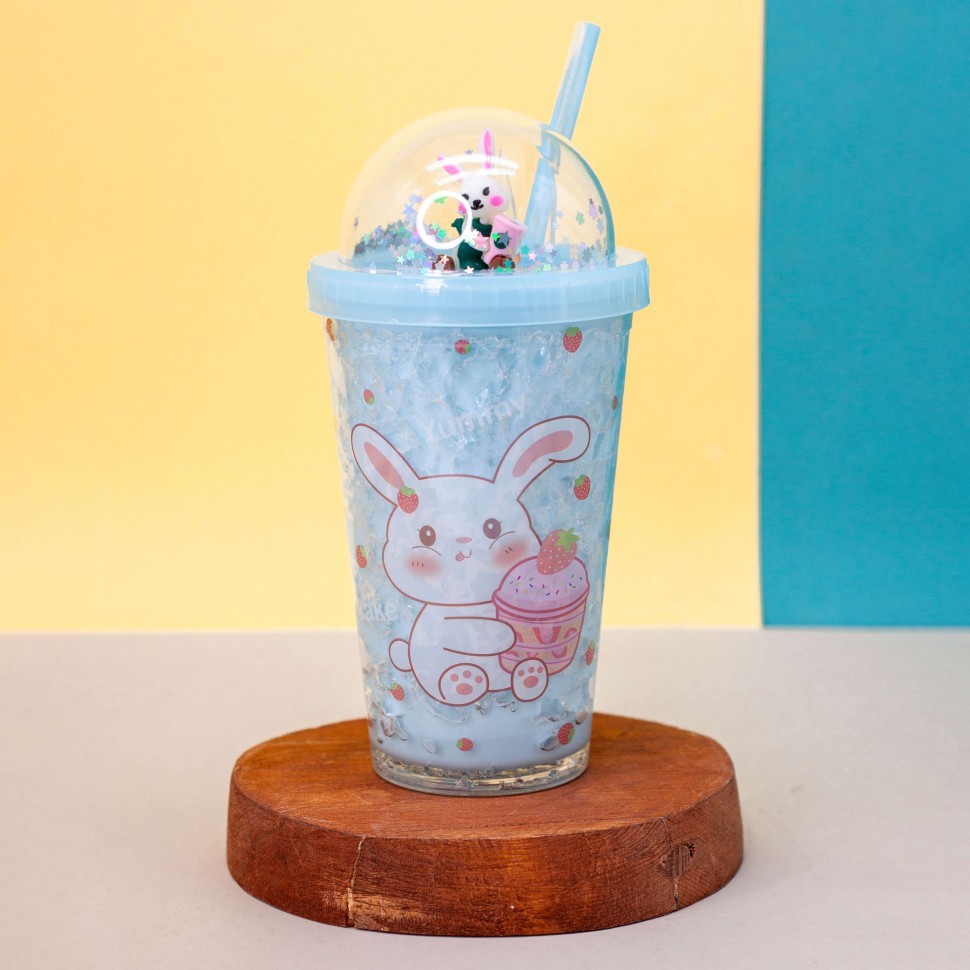 Тамблер "Rabbit yummy", blue (450 ml)