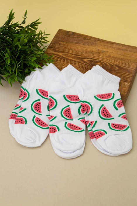 Носки женские "Watermelon", белый, р. 35-40 