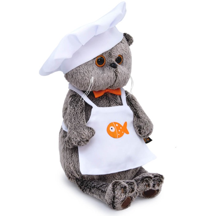 Мягкая игрушка &quot;Кот Басик - шеф-повар &quot; (19 см) 