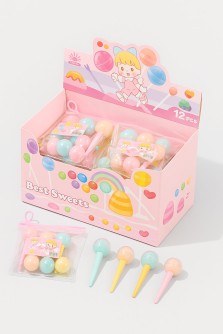 Набор маркеров текстовыделителей "Lollypop", 6 шт, mix, шоу-бокс 12 шт.