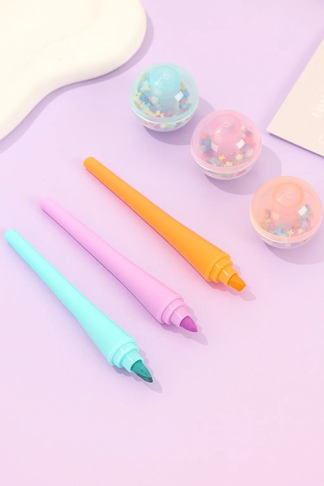 Набор маркеров текстовыделителей &quot;Lollypop&quot;, 6 шт, mix, шоу-бокс 12 шт. 