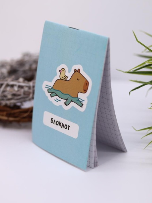 Блокнот А7 «Capybara and duck» 