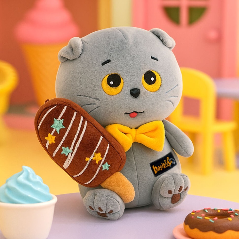 Мягкая игрушка "Кот Басик Эскимо" (16 см)