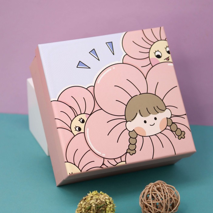 Подарочная коробка «Girl flowers», 17*17*8 