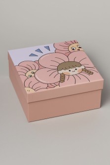 Подарочная коробка "Цветы для девочки", 17*17*8