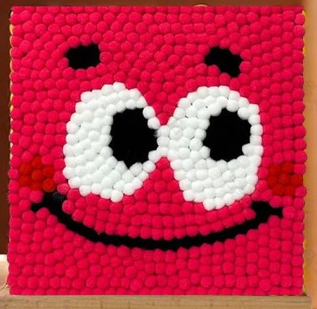 Картина из помпонов на подрамнике Draw Me! «Smile», (20 х 20 см) 