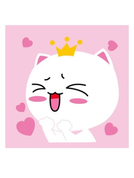 Алмазная мозаика без подрамника &quot;Кот с сердечками&quot;, 15х20 см 