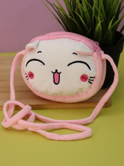 Сумочка плюшевая &quot;Funny cat&quot;, white (13*11,5 см) 