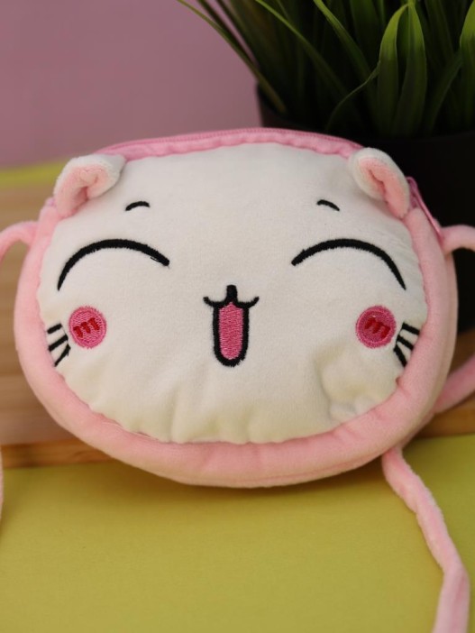 Сумочка плюшевая &quot;Funny cat&quot;, white (13*11,5 см) 