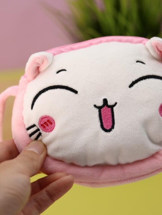 Сумочка плюшевая &quot;Funny cat&quot;, white (13*11,5 см) 