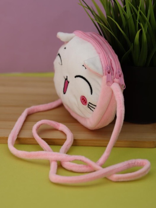 Сумочка плюшевая &quot;Funny cat&quot;, white (13*11,5 см) 