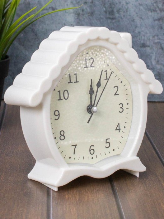 Часы-будильник «Cozy house», white 
