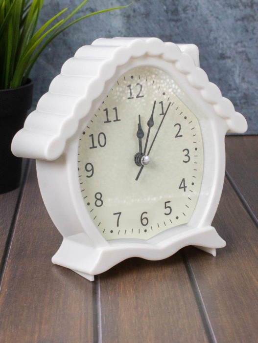 Часы-будильник «Cozy house», white 