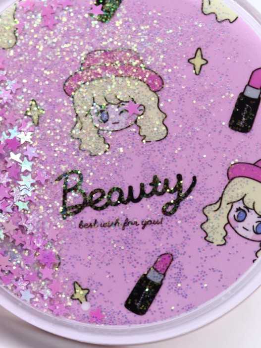 Зеркало раскладное &quot;Девочка и шляпа&quot;, pink, 7*7 см 