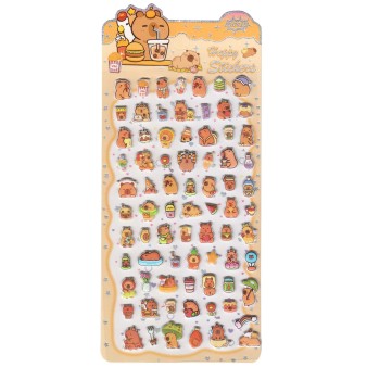 Наклейки зефирные "Капибарка №4" (9,5*21см)