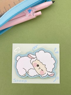 Блок стикер для записей &quot;Sheep dreaming&quot;, blue
