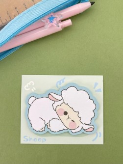 Блок стикер для записей "Sheep dreaming", blue