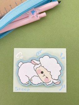 Блок стикер для записей "Sheep dreaming", blue