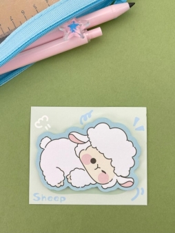 Блок стикер для записей "Sheep dreaming", blue