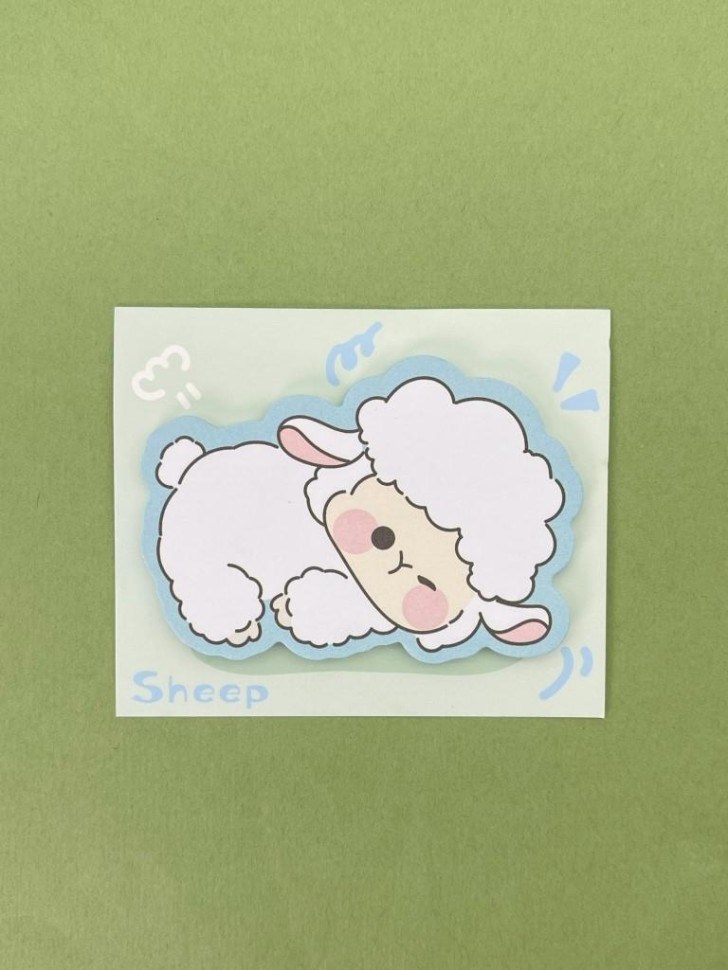 Блок стикер для записей "Sheep dreaming", blue
