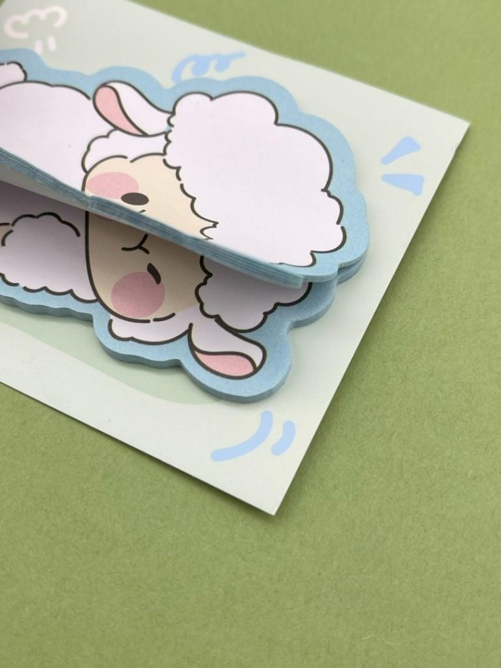Блок стикер для записей "Sheep dreaming", blue