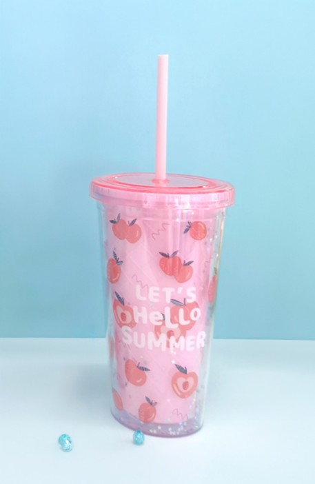 Тамблер "Hello summer", pink 