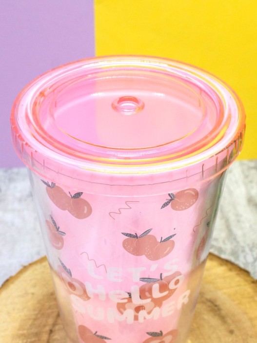 Тамблер "Hello summer", pink 