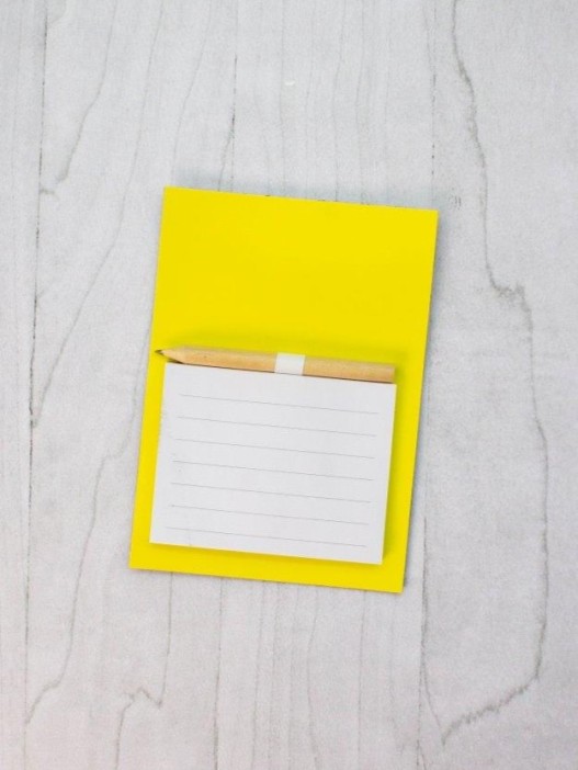 Магнитный блок для записей с карандашом «Simple», yellow, 10х14 см 