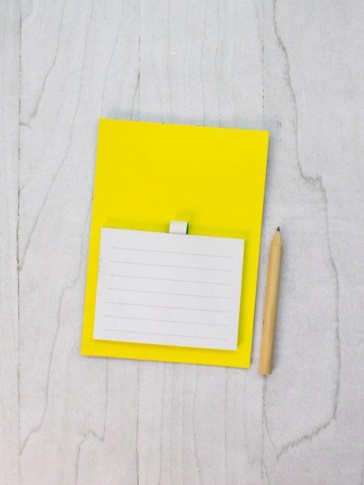 Магнитный блок для записей с карандашом «Simple», yellow, 10х14 см 