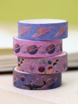 Набор декоративного скотча «Astronaut», dark purple