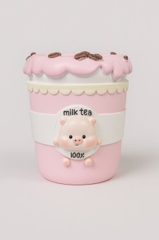 Подставка для канцелярских принадлежностей "Milk tea 100%", pig, 10 см