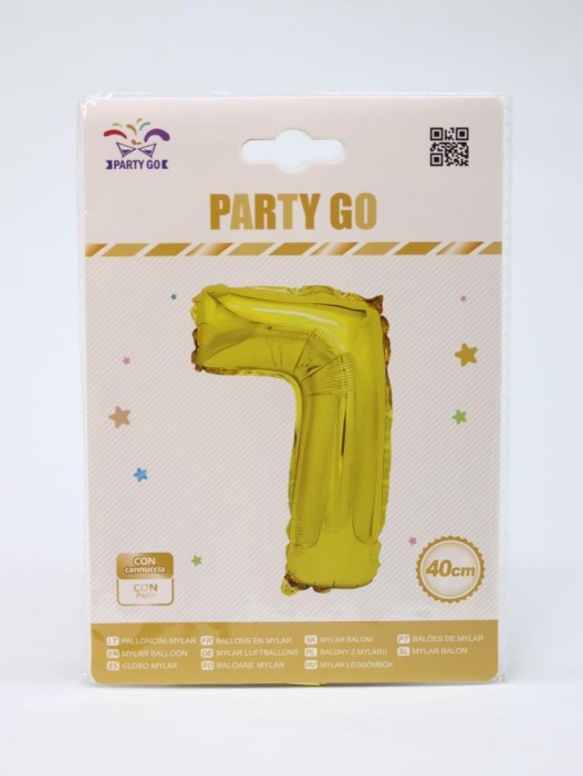 Шар фольгированный &quot;Milestone moments&quot; цифра 7, золото (40 см) 