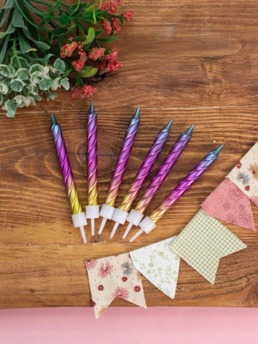 Набор свечей 6 шт. "Gradient flicker", (9 см) 