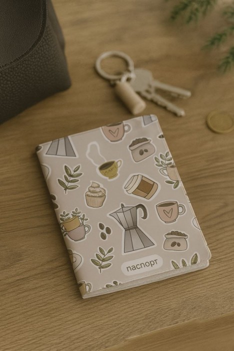 Обложка для паспорта &quot;Coffee&quot;, плотность 280 мкм 