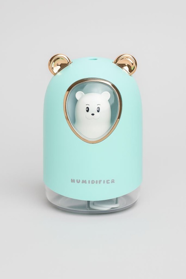 Настольный увлажнитель воздуха - ночник "Bear in a spacesuit", green, (портативный, USB)