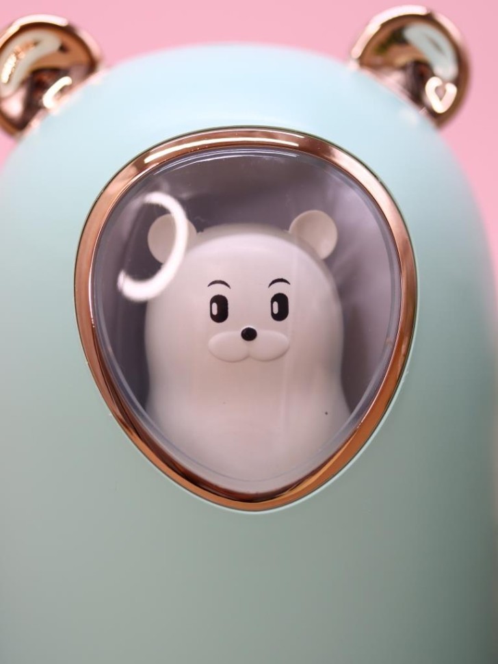 Настольный увлажнитель воздуха - ночник "Bear in a spacesuit", green, (портативный, USB)