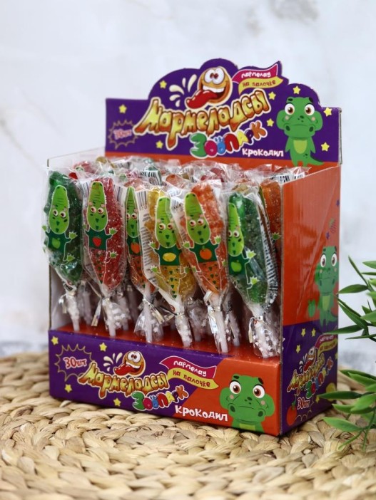 Фигурный мармелад на палочке «Мармеладсы: КРОКОДИЛ», 30шт. 