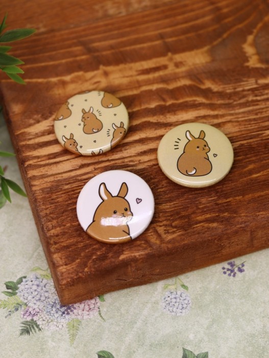 Набор значков 3 шт. iLikeGift Аниме «Hare» 