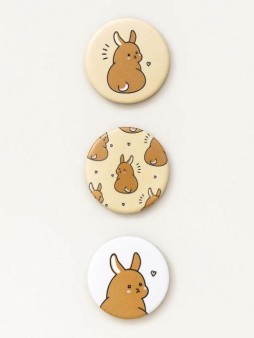 Набор значков 3 шт. iLikeGift Аниме «Hare»