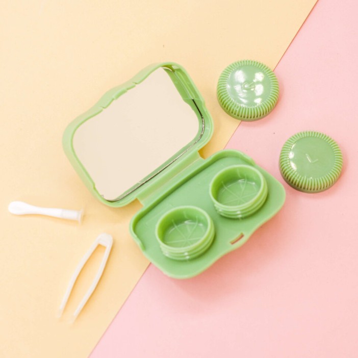 Контейнер для линз «Horizontal avocado», green 