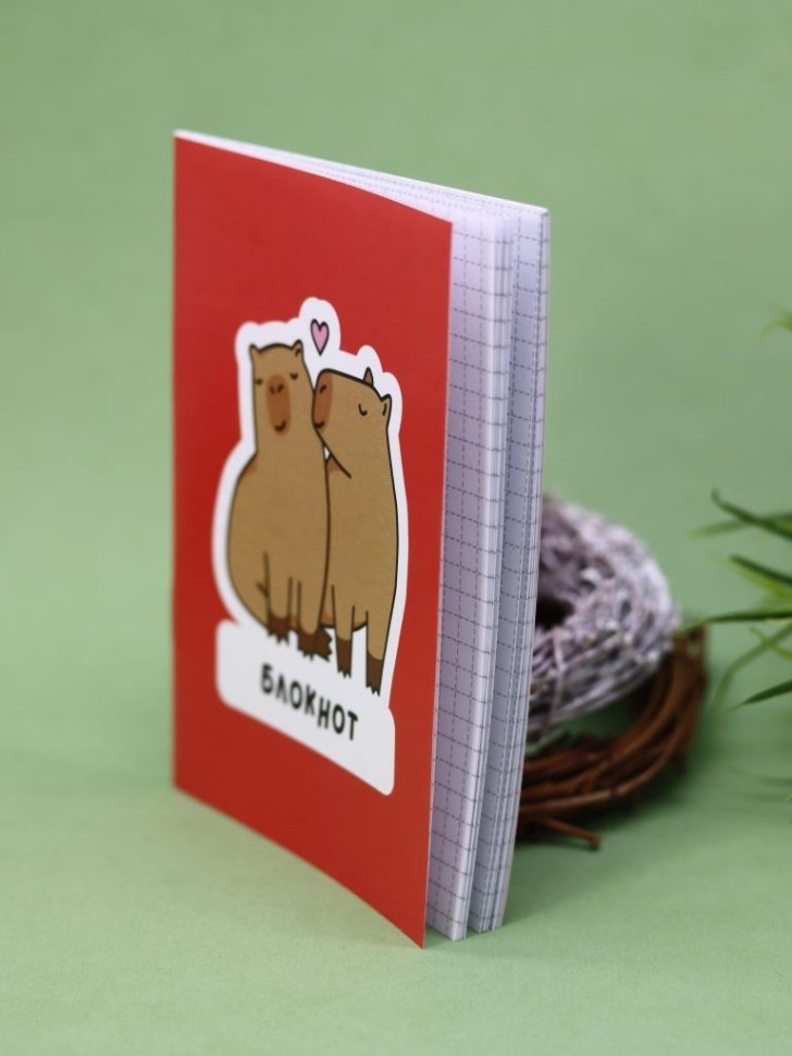 Блокнот А6 "Влюбленная капибара"