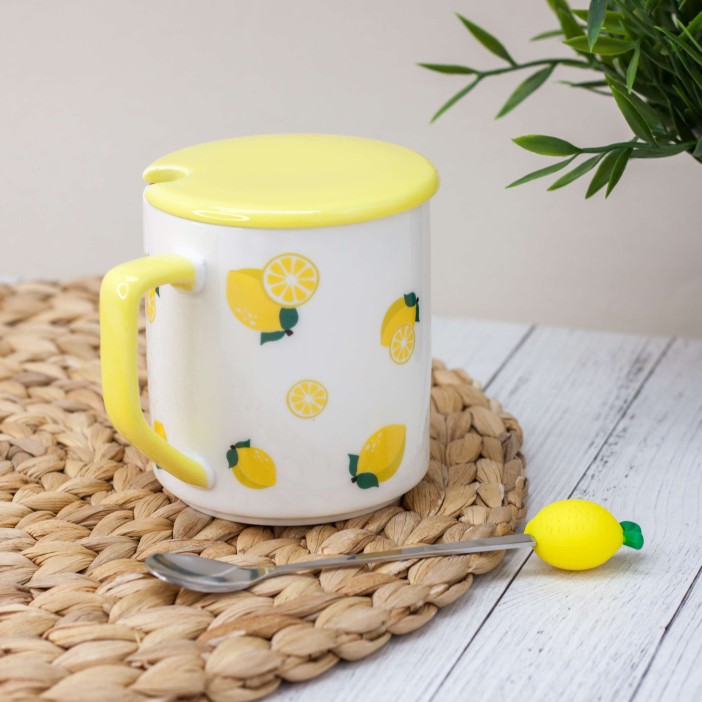 Кружка "Girl with lemon", yellow (375 ml) 